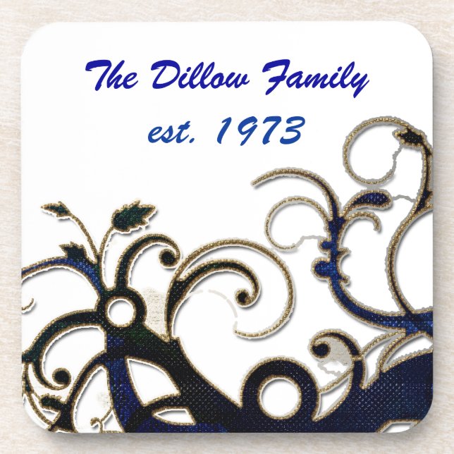 Hochzeitsvorlage oder Jubiläumsvorlage für Unterse Untersetzer (Vorderseite)