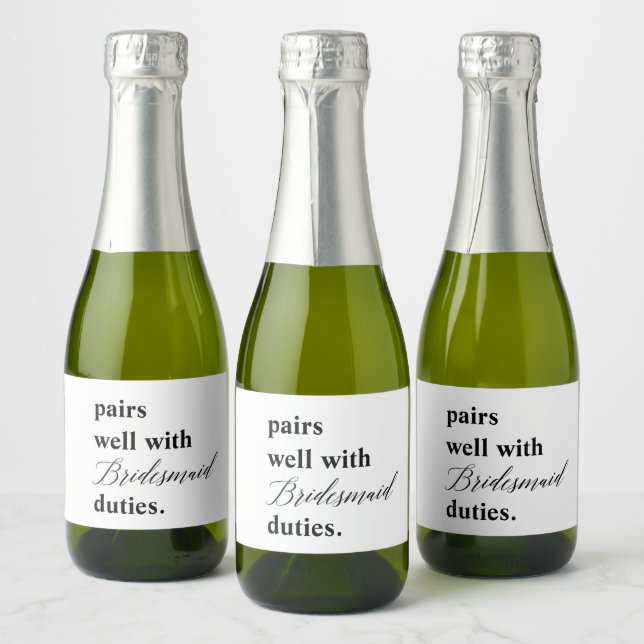Hochzeitsvorschlage für Bridesmaid-Duties gut geei (Flaschen)