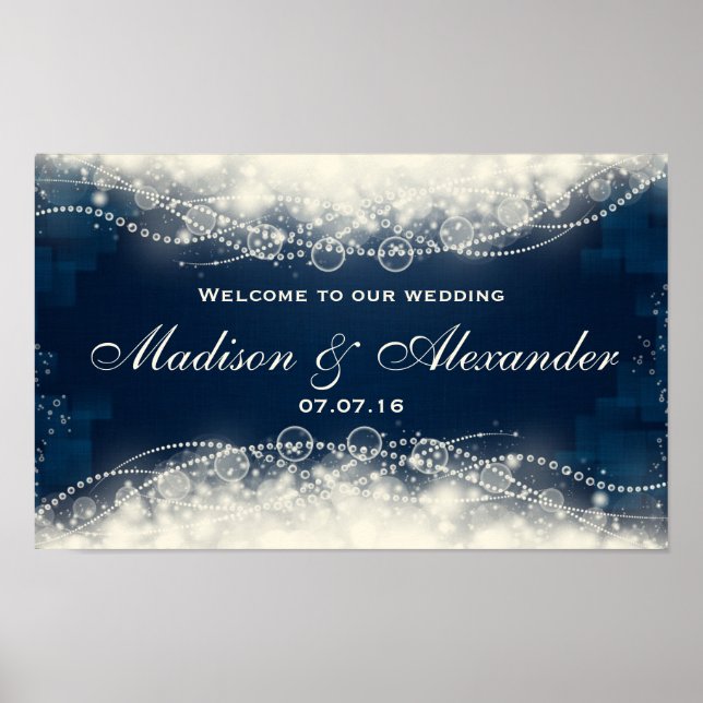 Hochzeitsvorstellungen für Elegante Spitzen und Pe Poster (Vorne)