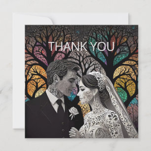 Hochzeitsvorstellungen und Geschenke Dankeskarte