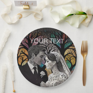 Hochzeitsvorstellungen und Geschenke Pappteller