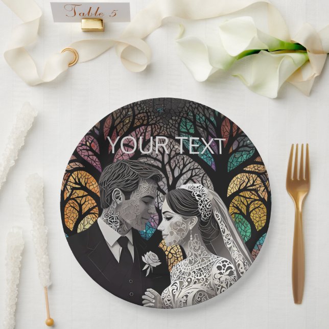 Hochzeitsvorstellungen und Geschenke Pappteller (Hochzeit)