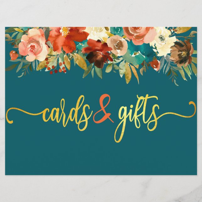 Hochzeitswagen & Geschenke - Aquamarin & orange Ho (Vorderseite)