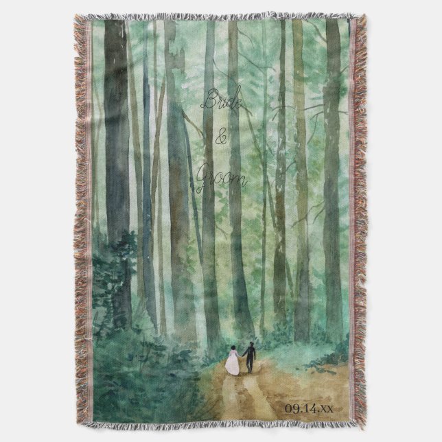 Hochzeitswaldlandschaft mit Wald Decke (Vorderseite Vertikal)