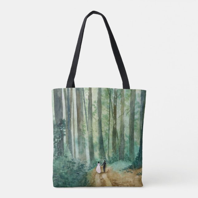 Hochzeitswaldlandschaft Tasche (Rückseite)