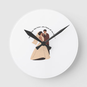 Hochzeitswanduhr Runde Wanduhr