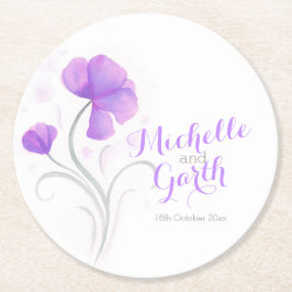 Hochzeitswasserfarbe Blume lila Untersetzer
