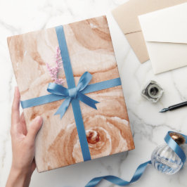 Hochzeitswasserfarbe Rose Modernes beige Party Geschenkpapier