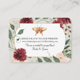 Hochzeitswebseite UAWG Watercolor Herbst Blumengra Visitenkarte