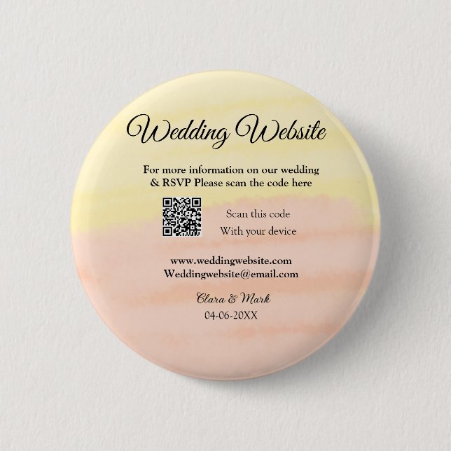 Hochzeitswebsite Hinzufügen von Q R-Code-Prüfung N Button (Vorderseite)