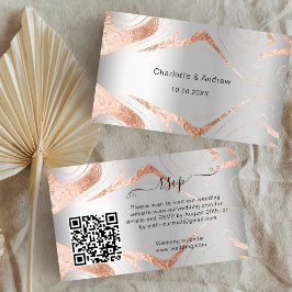 Hochzeitswebsite QR-Code der Silver Rose UAWG Begleitkarte