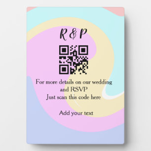 Hochzeitswebsite RSVP Q R Code Name Text hinzufüge Fotoplatte