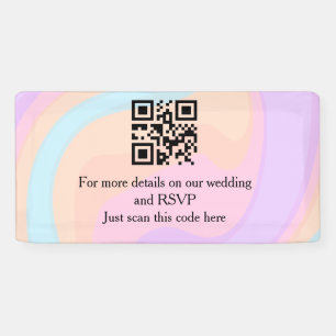 Hochzeitswebsite RSVP QR-Code Name Text hinzufügen Banner