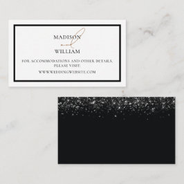Hochzeitswebsite Schwarzes Design mit Einzelheiten Platzkarte