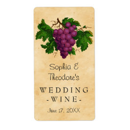 Hochzeitswein Elegante Vintage Lila Trauben