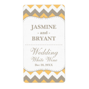 Hochzeitswein Flasche Zickzack Muster Gefallen