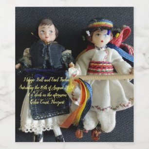 Hochzeitswein & Sektflaschenetiketten römisch Weinetikett