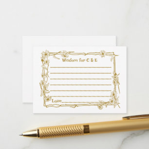 Hochzeitsweisheit/Ratenkarte für Gäste Hinweiskarte