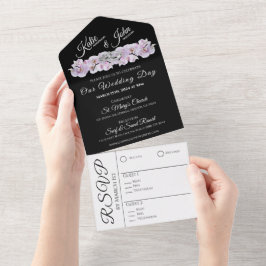 Hochzeitsweiße Orchideenverkleidung - alles in ein All In One Einladung