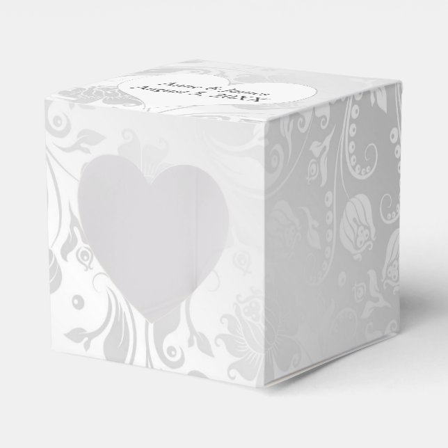 Hochzeitsweißmatte mit Herz Geschenkschachtel (Vorderseite)