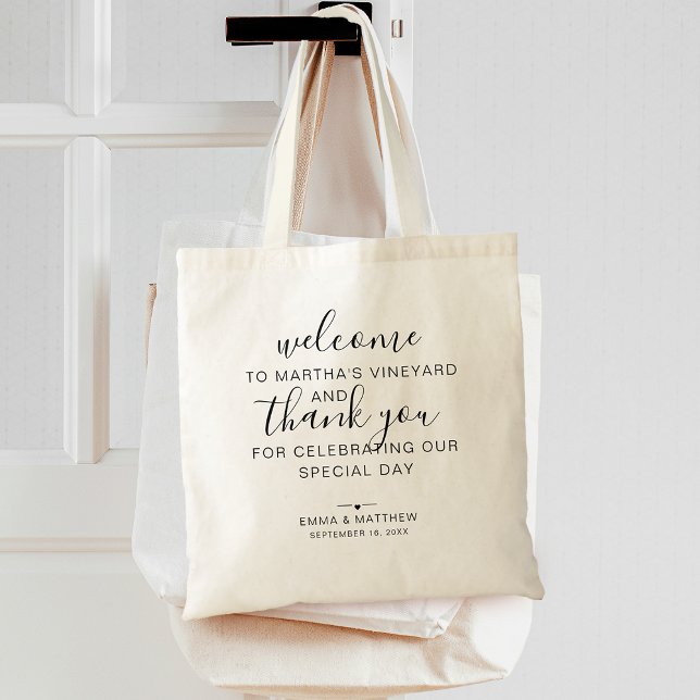 Hochzeitswillkommen Danke, Ziel Tragetasche (Wedding Welcome Thank You Destination Tote Bag)