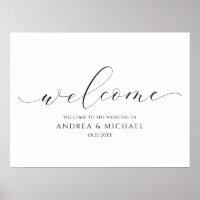 Hochzeitswillkommen Luxus-Kalligrafie Typografie