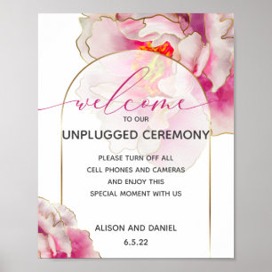 Hochzeitswillkommen, nicht gestopft, Scarlet Peony Poster