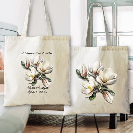 HochzeitsWillkommensbeutel Süd Magnolien Blume Tragetasche