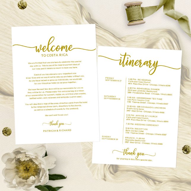 Hochzeitswochenende Begrüßungsreise Einfaches Gold (Von Creator hochgeladen)