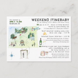 Hochzeitswochenende in Colorado - Tour Card Begleitkarte