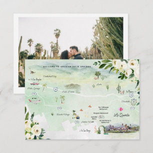 Hochzeitswochenende in La Quinta Reiseroute Kart Begleitkarte