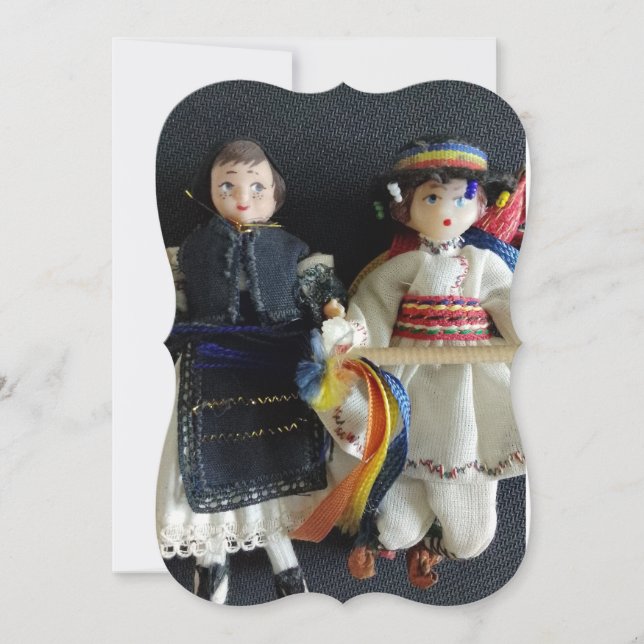 Hochzeitswohnung Vielen Dank Karte Rumänischer Nat (Vorderseite)