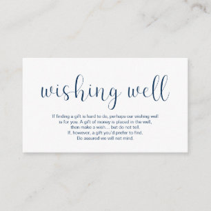 Hochzeitswunsch gut, minimales Design, Navy Blufon Begleitkarte