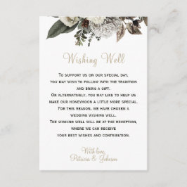 Hochzeitswünsche an der Winterhochzeit von elegant Begleitkarte