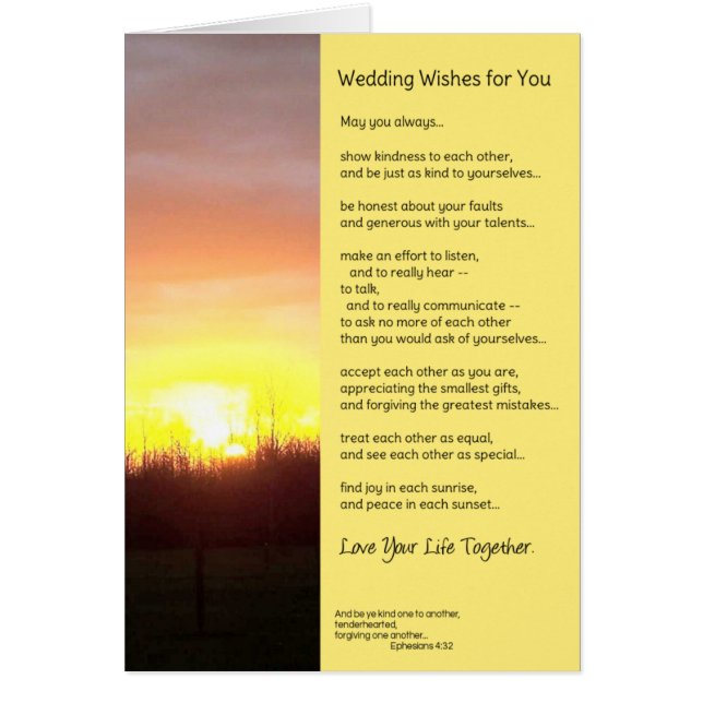 Hochzeitswünsche für Sie (Vorne)