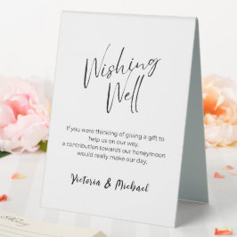Hochzeitswünsche in Schwarz und Weiß Tischaufsteller
