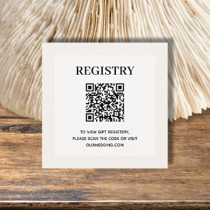 Hochzeitswunschliste QR-Code Begleitkarte