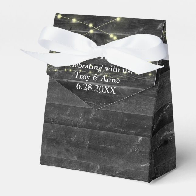 Hochzeitszange auf Stallholz-Liebhaberkiste Geschenkschachtel (Vorderseite)