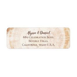 Hochzeitszange Holzbaumrinde - Ringe Custom Script