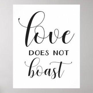 Hochzeitszeichen - 1 Korinther 13 - Aisle-Zeichen Poster