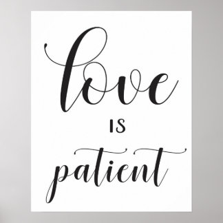 Hochzeitszeichen - 1 Korinther 13 - Liebe ist Pati Poster