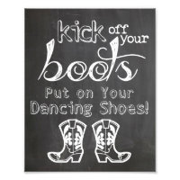 Hochzeitszeichen Chalkboard Stil lustige Stiefel Z