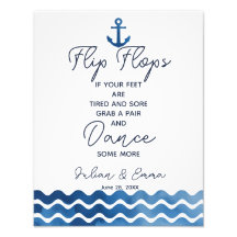 Hochzeitszeichen, Flip Flops, Hochzeit, nautische 