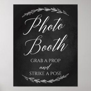 Hochzeitszeichen - Foto Booth Wedding Chalkboard S Poster