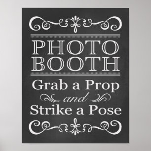 Hochzeitszeichen - Foto Booth Wedding Chalkboard S Poster