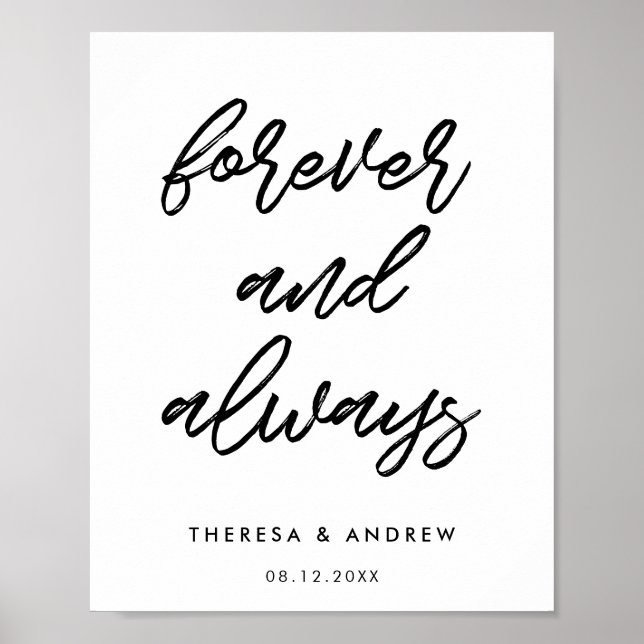 Hochzeitszeichen für zeitgenössische Typografie fü Poster (Vorne)