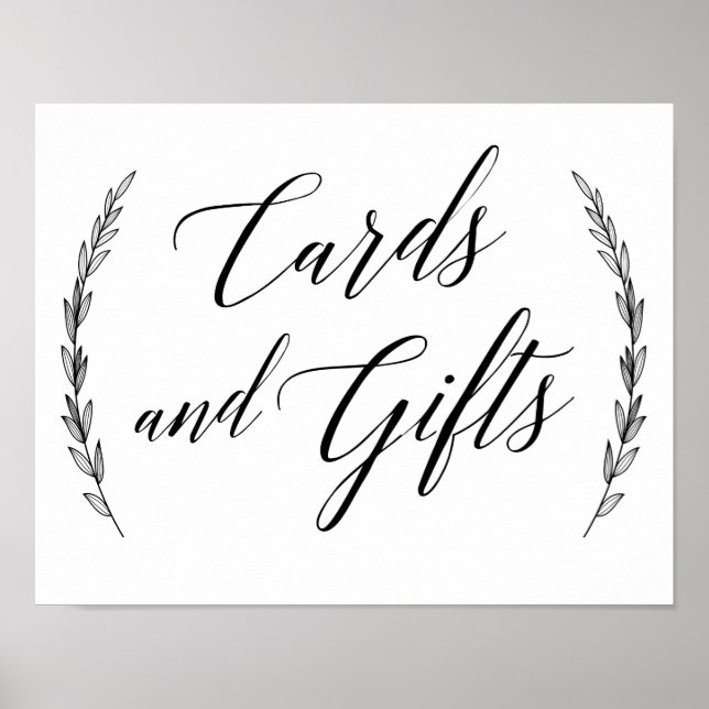 Hochzeitszeichen - Karten und Geschenke Laurel Wed Poster (Vorne)