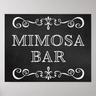 Hochzeitszeichen - Mimosa Bar Wedding Chalkboard Z Poster
