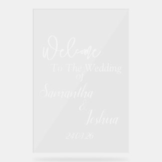 Hochzeitszeichen - nur Schriftart Acrylschild
