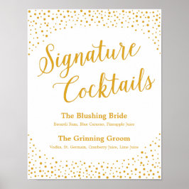 Hochzeitszeichen - Signature Cocktail Confetti Zei Poster